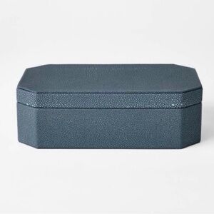 Large Faux Shagreen Box Blue - Threshold™ designed with Studio McGee